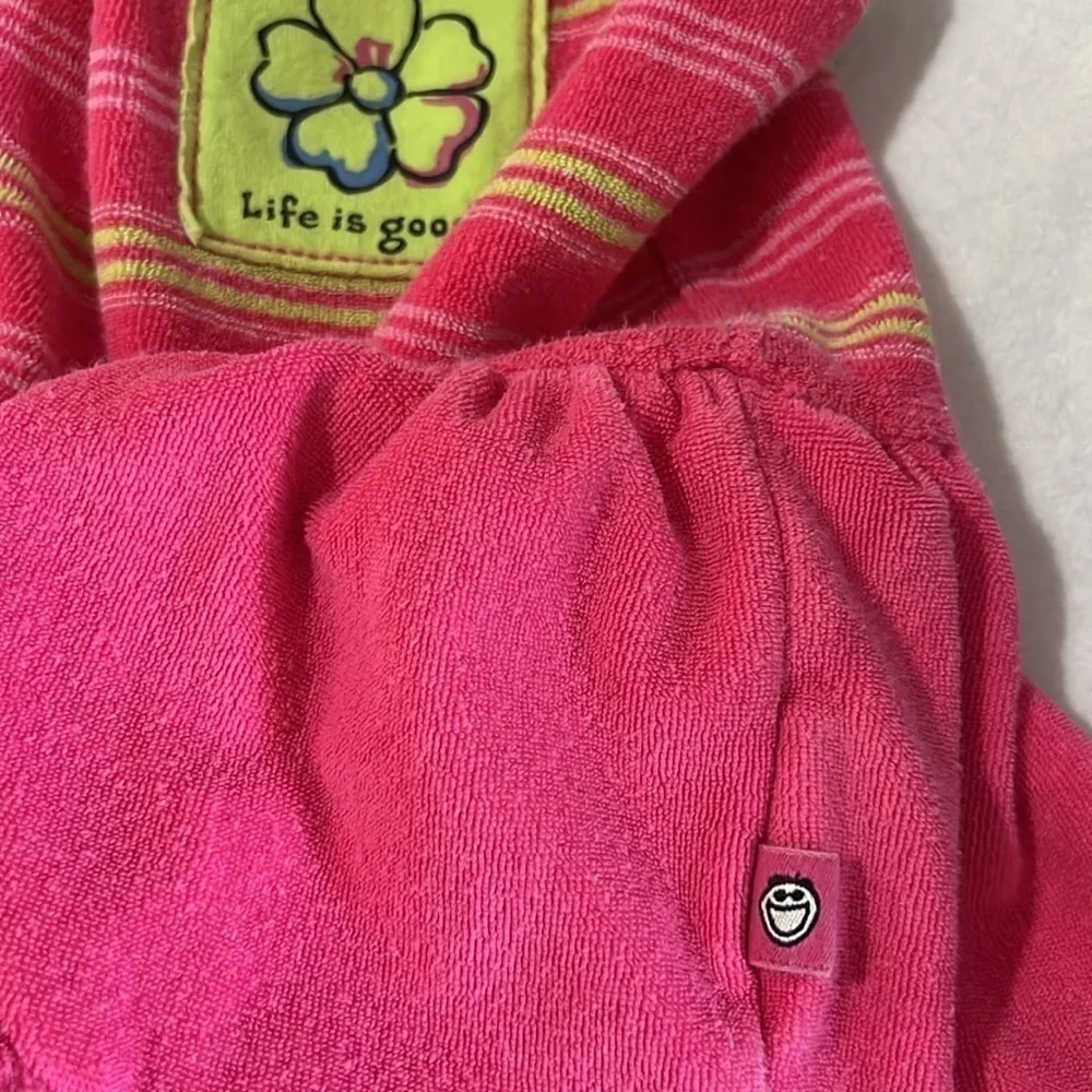 Life is Good Infant Girl Terry Cloth Romper/Swim Suit Coverup. Size 6-12 Months